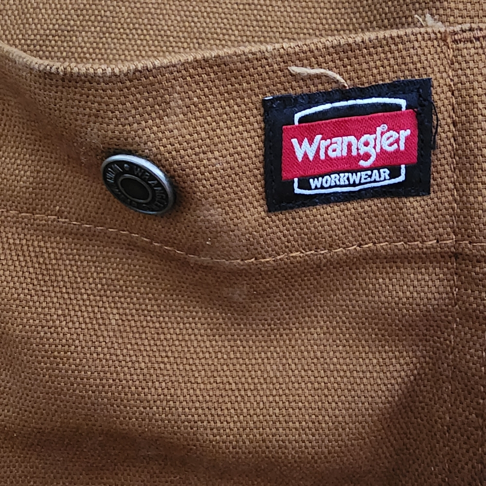 Mens's Wrangler Brown Button-Up Jacket With Hood - image 5